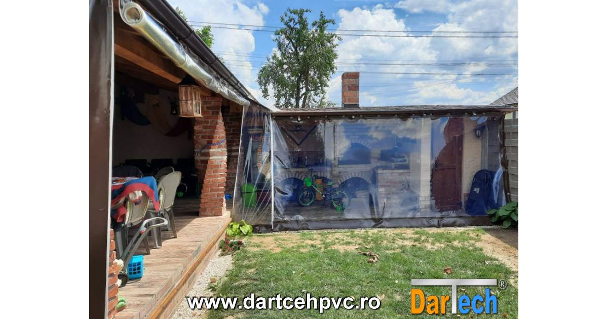 inchidere terasa la Timisoara cu folie PVC transparent